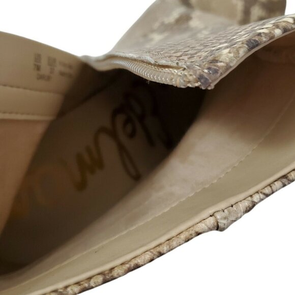 Sam Edelman Boots Womens 7 Brown Daruby Embossed Ankle Booties Block Heels - Picture 6 of 9